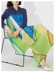 Truly Pleated Geometric 2-Piece Set