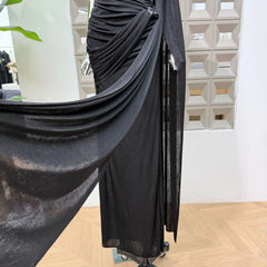 Luxury One-Shoulder Ruched Dress