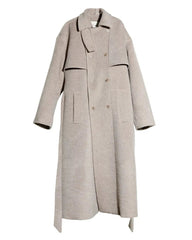 Luxury Wool-Blend Longline Coat