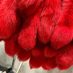 Couture Fox Fur Tail Cape