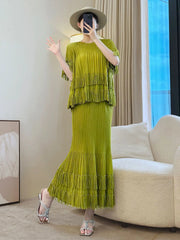 Truly Plissé Frill 2-Piece Skirt Set