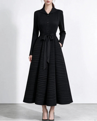 Luxury Plisse Midi Oversized Dress