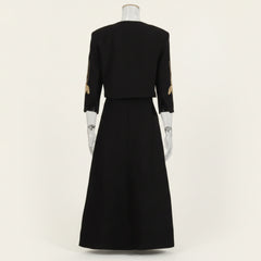 Elegant Cropped Jacket & Midi Skirt