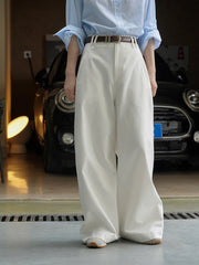 Women's Casual Elegance Luxe Pleated Wide Leg Pants