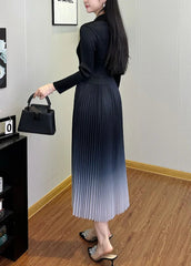 Ombre Pleated Blazer Dress
