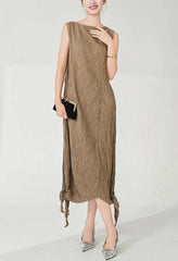 Plissé Sleeveless Dress