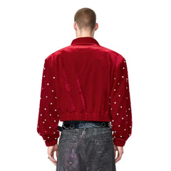 Men's Luxury Studded Velvet Bomber