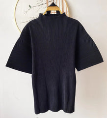 Plissé Flared Sleeves Top