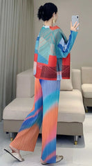 Luxury Wave Pleated Blouse