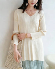 Dressy Sculptural Pleated Top