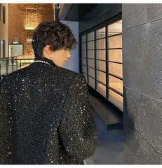 Men's Luxury Sequin Tweed Jacket