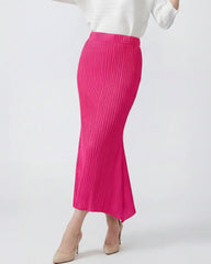 Luxury Pleated Ribbed Skirt