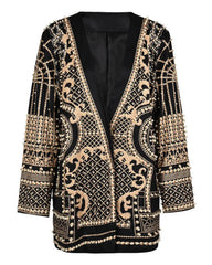 Luxe Pearl-Embellished Blazer