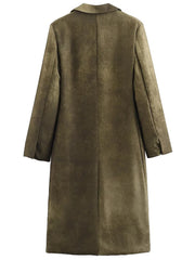 Women's Distressed Rugged Trench Coat