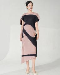 Elegant Kaftan Plisse Dress