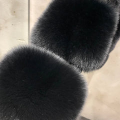 Genuine Cropped Fox Fur Coat