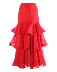 Luxury High-Waisted Ruffle Skirt