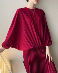 Luxury Flowy Plisse Skirt Set