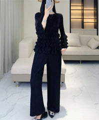 Luxury Bubble Pleats Top & Pants
