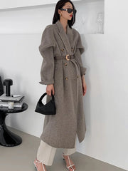 Women's Warm Cashmere & Woolen Long Overcoat