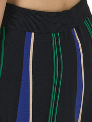 Ella Striped Elastic Waist A-line Skirt