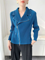 Luxury Pleated Asymmetric Jacket
