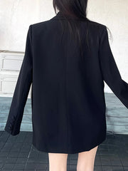 Oversized Blazer with Crane Rhinestones