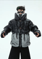 Men's Faux Fur Hooded Parka - Streetwear Icon