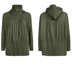 Japanese Pleated Hooded Jacket