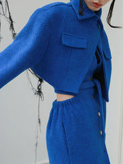 Luxury Wool-Blend Asymmetrical Coat