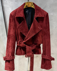 Luxury Lambskin Suede Jacket