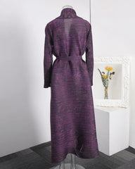 Luxury Pleated Longline Duster