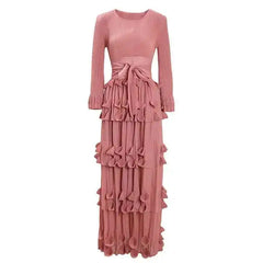 Luxury Pleats Tiered Dress