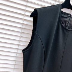 Elegant Scallop Sleeveless Dress