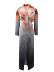 Luxe Japanese Pleated Long Coat