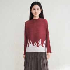 Japanese Plissé Long-Sleeve Blouse