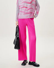 Premium Plissé Wide-Leg Trousers
