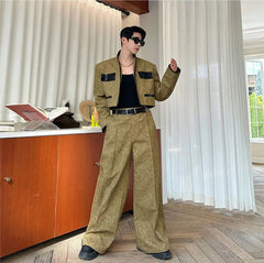 Couture Men's Crop Jacket & Wide Leg Pant