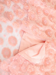 Elegant Floral Sequin Mesh Skirt
