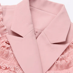 Luxury Ruffled Pleated Skirt Set