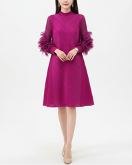 Luxury Pleated Tunic Dress