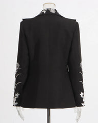 Luxury Floral Embroidered Blazer