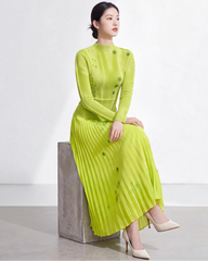 Luxury Geometric Plissé Skirt Set