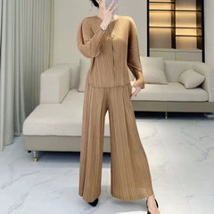 Luxe Pleated Blouse & Palazzo Pant