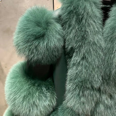 Couture Sheepskin & Fox Fur Coat