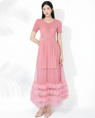 Elegant Pleated Tulle Dress