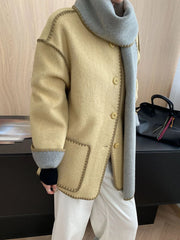 Luxury Wool-Blend Jacket & Scarf