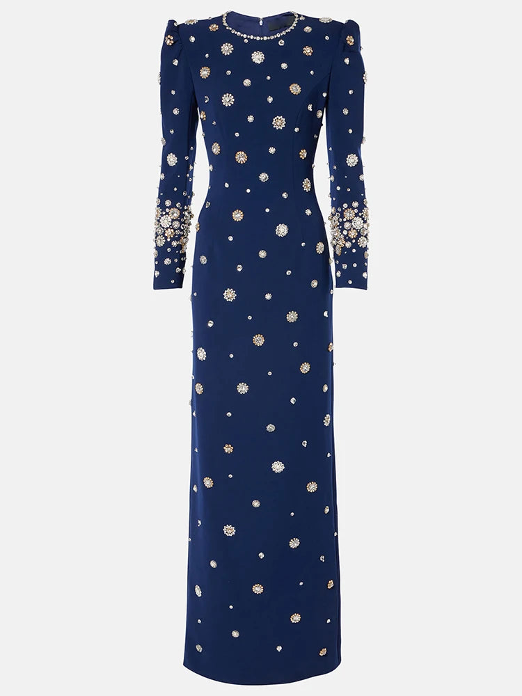 Luxe Sequin Long Sleeve Maxi Dress