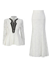 Couture Lace Skirt Set