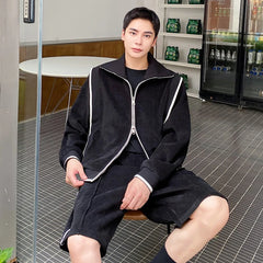 Men's Japanese Streetwear Sweatsuit 2-Piece Set